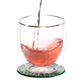 Tasse en verre borosilicaté à double paroi pour l&#39;eau